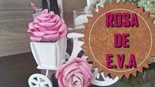 Como fazer : Rosa de EVA (Passo a passo)