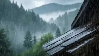 Fall Asleep in 3 Minutes (NO ADS) - Heavy Rain and Thunder Sounds on a Tin Roof to Fall Asleep