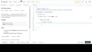 LeetCode 283. Move Zeroes JavaScript Solution