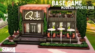 Base Game Modern Sports Bar🍻The Sims 4 Building Newcrest Episode 17