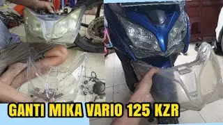TUTORIAL TERLENGKAP❗Cara ganti MIKA HEADLAMP Honda Vario 125 KZR.