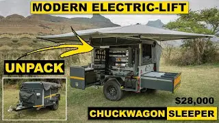 COMPACT  MODERN ELECTRIC LIFT CHUCKWAGON SLEEPER FOR $28,000. ALL IN ONE FOLD OUT. ULTIMATE CAMPER