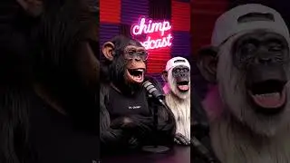 This got awkwardly quickly #podcast #chimpanzee #ai #aivideo #comedy