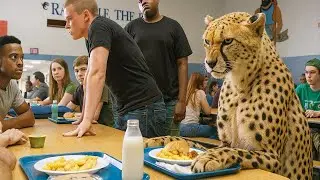 Boy takes his PROTECTIVE CHEETAH to SCHOOL and NOW NOBODY has the COURAGE to FACE HIM