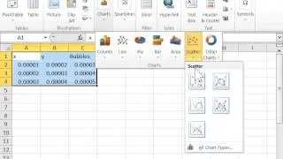 Excel 2010 Create an XY Scatter or Bubble Chart