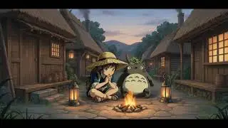 Cozy Campfire in a Quiet Village 🌿 Fire Sounds & Forest Ambience for Deep Relaxation