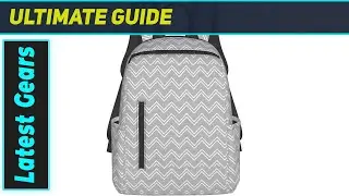 Amazing Gray Striped Backpack: Perfect for Travel & Shopping!