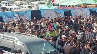 Scenes arrival of Punjab Governor Sardar Saleem Haider Khan and his son Faizan Haider at the venue