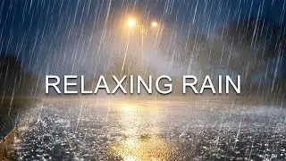 Calming Rain on Empty Street at Night | Sleep, Relax, Study