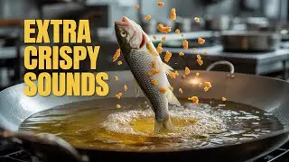 Crispy fish cooking ASMR sounds | deep frying