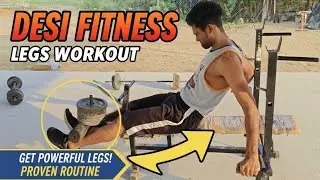 ​💥 DESI GYM LEG WORKOUT | Build Stronger Legs with Minimal Equipment (Benches & Plates)