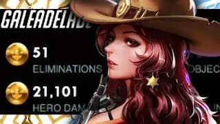 51 ELIMS - GALE MCCREE MAIN! [ OVERWATCH SEASON 19 TOP 500 ]
