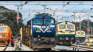 Electric Locomotives Shutdown, Diesels take Over | Chasing Route Diverted Trains of Indian Railways