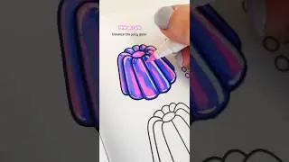 Jelly coloring tutorial step by step. #bellybeancoloring #bellybeanco #coloringbook #adultcoloring
