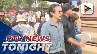 DPWH chief inspects Candating flood control dike in Arayat, Pampanga after it collapsed