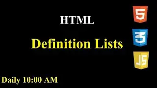 HTML | Definition Lists #7