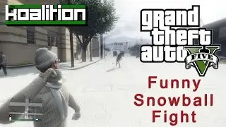 Funny GTA V Online Snowball Fight!