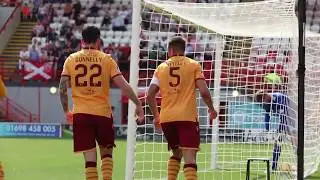 Peter Hartley scores for Motherwell v Hamilton