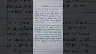 short essay on Football game in english# Footballgame#essaywriting #handwriting #essayparagraph