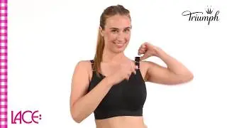 How to put on a sports bra - Triumph - Triaction - Black | Lace.de