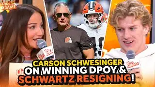 Browns Carson Schwesinger on Winning DROY, Jim Schwartz Resigning, Myles Garrett 30 Sacks in a Year?