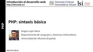 PHP: sintaxis básica