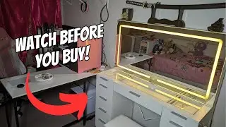 Тумба с зеркалом Yitahome. Собрать её непросто, но выглядит она потрясающе!