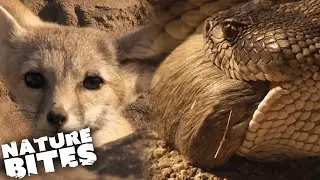 Baby Kit Fox VS Deadly Snake! | Nature Bites