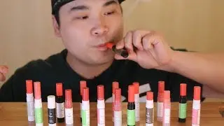 여러가지 립밤 먹방~!! 리얼사운드 social eating Mukbang(Eating Show)