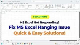 😡 Excel FREEZING? 🧊 6 INSTANT Fixes to Stop the Hangs NOW!