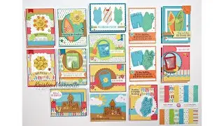 Queen & Company - Beach Bound kit - 24 cards from one 6x6 paper pad