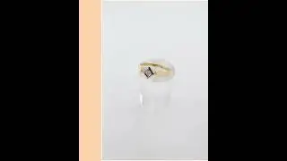 90er Jahre Solit&auml;r Ring Gelbgold Gold 585 14K Brillant 0,03 Ct Gr. 57 VVS F