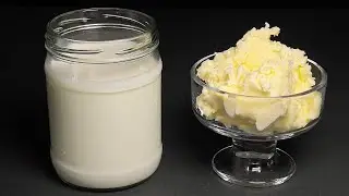 Hausgemachte Butter aus 1 Glas Milch! Jeder kann dieses Rezept wiederholen