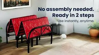 Sahni Portable furniture Heavy Duty Iron/Metal/Steel Single Folding/Foldable Bed for Sleeping