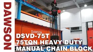 DAWSON WLL 75 Ton Heavy Duty Manual Chain Block Proof Load Test 93.75T