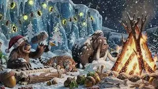 Ice Age Christmas Ambience  Scrat & Manny Playing Piano, Fireplace & Snow 🌰