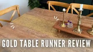 ✨Add Shimmer to Your Table Decor with this Gold Table Runner Set! 🎉🌟Shop Link in Description.