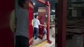 How Would You Rate This Antique Chinese Door? 💯 | Solid Wood Craftsmanship #viralvideo #highcpm #usa