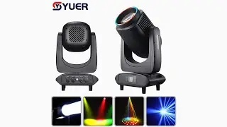 YUER &trade;️Waterproof IP66 120W Laser Spot Moving Head Light Electronic Focus+Rainbow+Atomization Effect