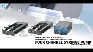 Independently Controlled High Pressure Four Channel Syringe Pump With Continuous Flow