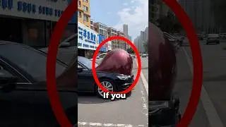 Никогда не лопать этот пузырь на машине 😱