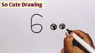 How To Turn Number 600 Into A Cute Bee | How To Draw A Cute Bee Step By Step Drawing Tutorial
