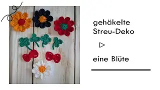 Häkelanleitung: Streu-Deko   -  Blüte