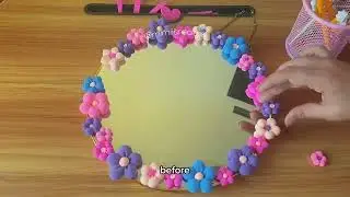 How to make cute FLOWER Mirror for Art Studio | Pinterest Inspired
