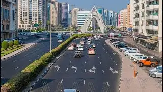 Dubai sheikh Zayed Road Highway | Dubai Clock Tower |Dibai Deira city 