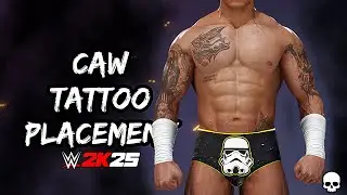 Designing a STAR WARS tattoo template in WWE 2K25 (XBOX) (Tattoo Placement)