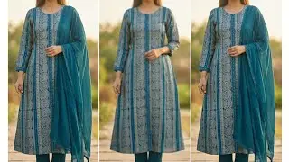 Front open a-line Kurti cutting and stitching/front slit kurti tutorial #fashion  #new #dressdesign