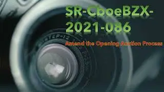 CBOE BZX | 086 - Amend the Opening Auction