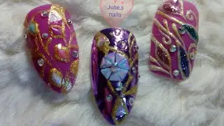 Easy nail art with 3D glitters