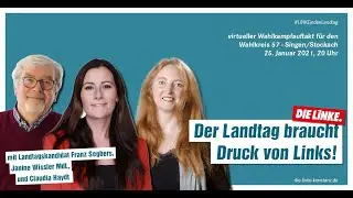 Wahlkampfauftakt von Dr. Franz Segbers mit Janine Wissler und Claudia Haydt